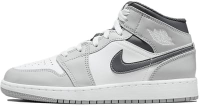 Nike Air Jordan 1 Mid (GS), Light Smoke Grey Anthracite, 554725-078, EUR 38