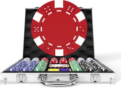 Thijox - Complete Pokerset 500 Fiches 11.5g met Metalen Kern in Aluminium Koffer - Texas Hold'em voor 2-10 Spelers, Inclusief Blackjack en Dealer Knop