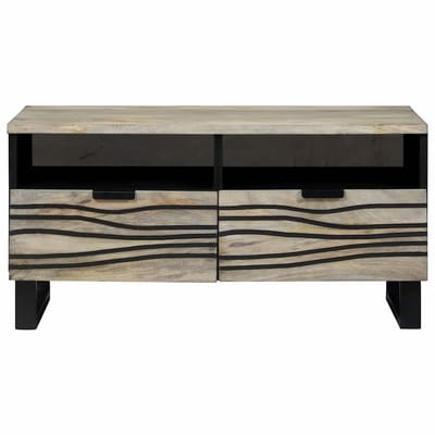 vidaXL - Salontafel - Wit - 80 - x - 54 - x - 40 - cm - Bewerkt - hout