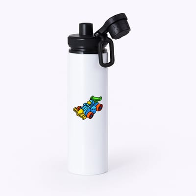 Hacebo® - Racewagen waterfles met draaidop zwart - Auto - Autosport liefhebbers - Voertuig - speelgoed auto's - water fles - 850ML