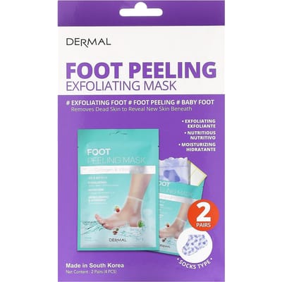 Foot Peeling Exfoliating Mask, 2 sets purple