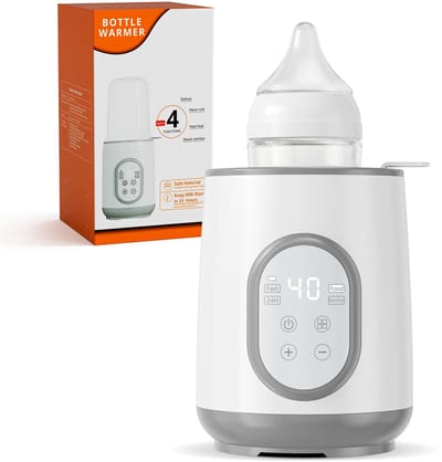LUMÉ STORE Flessenwarmer - Babyvoeding - Flessenverwarmer - 8-in-1 - Draadloos - Sterilisator - Aanraakscherm - 200ml - Wit