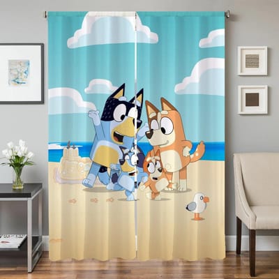 Home Interieur Keuken Gordijnen voor Woonkamer 2 Stuks Verduisterende Gordijnen Deurgordijn B-bluey-y Scheidingswand Slaapkamer Decoratie W50xH70cmx2pcs-CL blue