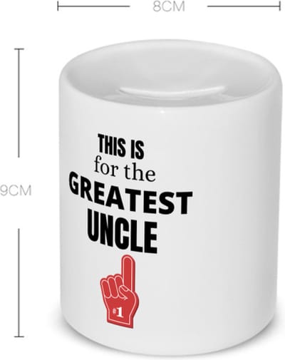 Akyol - this is for the greatest uncle Spaarpot - Oom - oom - verjaardag oom - cadeautje - kado - geschenk - 350 ML inhoud