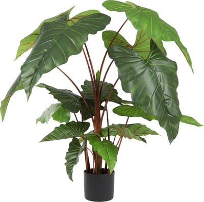 Kunst Alocasia Olifantsoor | 120cm – Grootblad Kunstplant – Nep Kamerplant – Groene Bladplant – Tropische Decoratie – Extra Vol