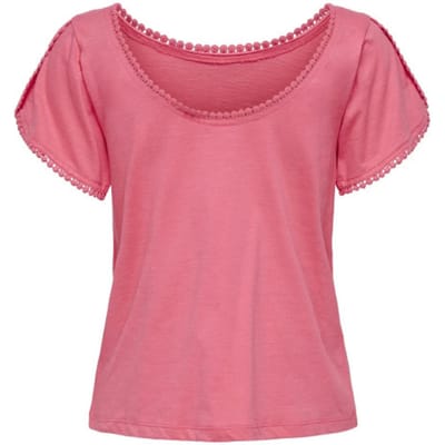 JDY - JDYSALVA LIFE S/S O-NECK TOP JRS - Dames - Blouses