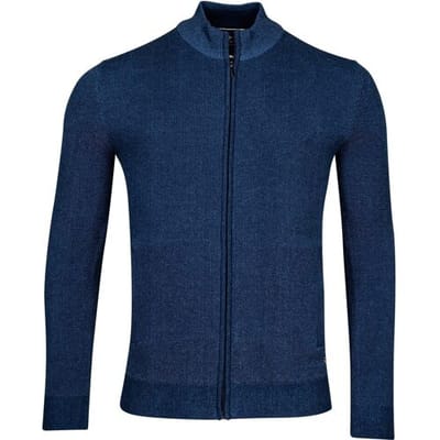 Baileys Vest Cardigan Zip Two-Tone Structure Jacquard Dark Blue / male