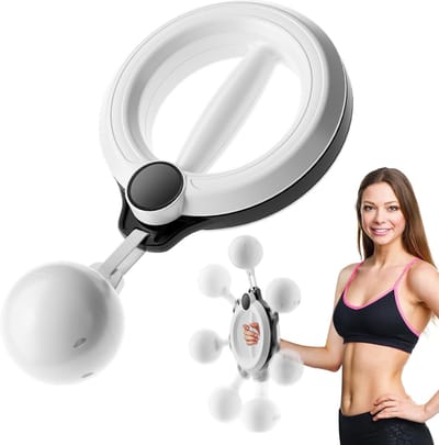 Handaangedreven Hoelahoep - Armtrainer - 360° Handaangedreven Onderarmtrainer - Unisex - Fitnessapparatuur voor Thuis en In De Sportschool - Wit