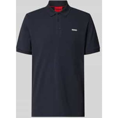 Poloshirt met labelprint, model 'Donos'