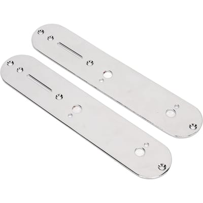 2 Stuks Elektrische Gitaar Controleplaat 7mm Metaal Instrument Accessoire voor Vervanging white