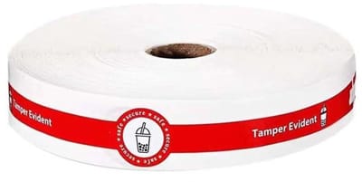 Dailygoods- Verzegeld Voedselbezorgstickers - 100 Stuks - Gecoat Papier - 1" x 9" - Rood/Groen - Voedselveiligheid Etiketten - Afdichtingslabels