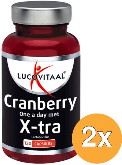 2x Lucovitaal Cranberry X-tra Lactobacillus (120 capsules)