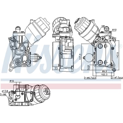 Olie radiator, motorolie NISSENS 91355