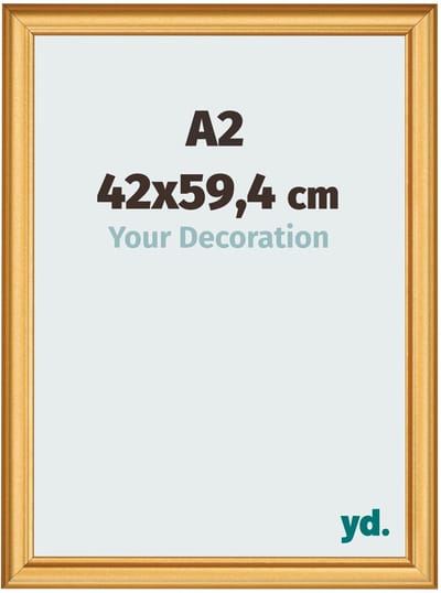Your Decoration - Fotolijst A2 42x59,4 cm - MDF - Goud Mat - Lazio