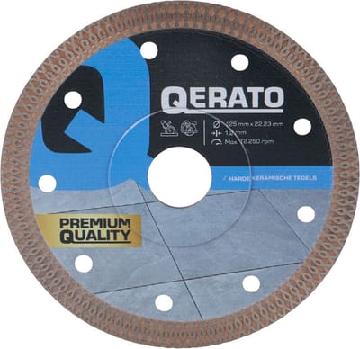 Qerato Diamantschijf Voor Tegels 125 mm x 22,2 mm - 1,2 mm Dik
