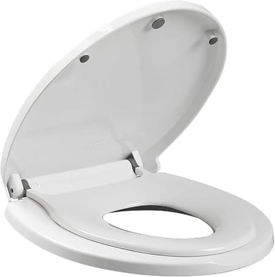 Toiletbril - Zindelijkheidstrainer - Gezinsgebruik - Dubbele functie - Langwerpig - Antiek
