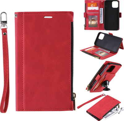 Book Case geschikt voor Apple iPhone 14 Pro Max | Hoogwaardig PU Leren Telefoonhoesje | Rood
