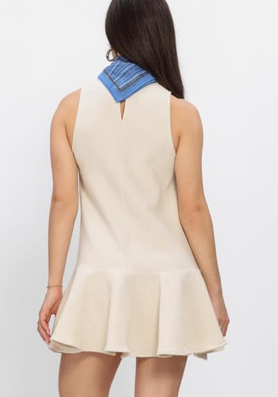 EDITED Zainab Dress Dames - Jurk - Creme - Maat 42