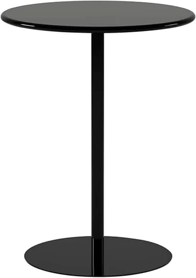 Metalen Bistrotafel - Ronde Tafel - Binnen Buiten - Stevige Basis - 405 x 501 cm - Zwart