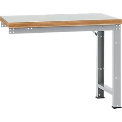 Manuflex aanbouw-werkbank Profi standaard, tafelblad kunststof, 1250 x 700 mm, briljantblauw
