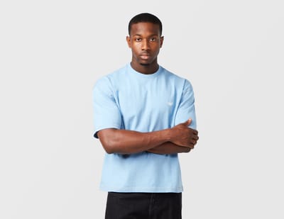 adidas Originals Trefoil Essentials Melange Loose Crop T-Shirt, blauw