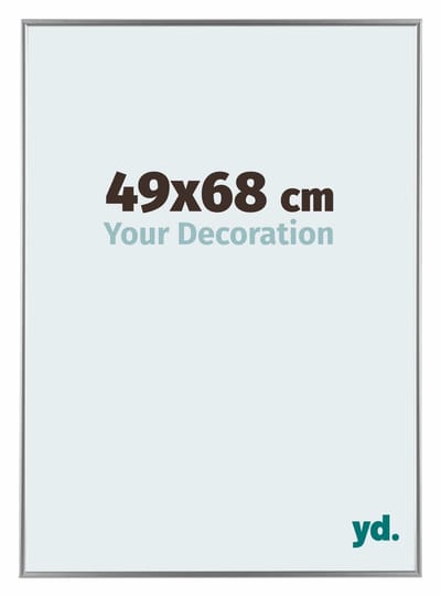 Your Decoration - Fotolijst 49x68 cm - Kunststof - Zilver Hoogglans - Evry