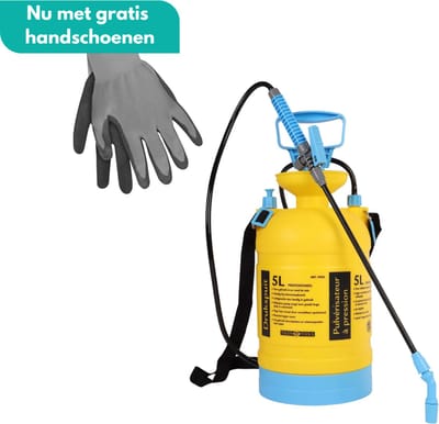 Tuilana ® - Drukspuit 5 liter - PRO (bestand tegen azijn en zuren) - zuurbestendig - Professioneel - Nu met GRATIS tuinhandschoenen