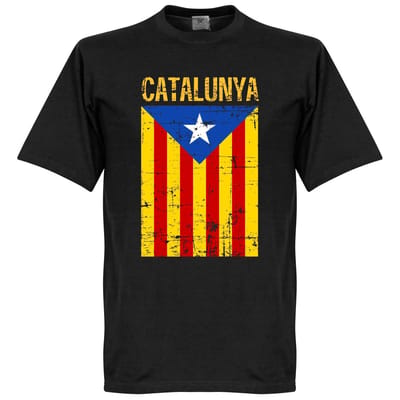 Catalonië Vintage T-Shirt - Zwart - S