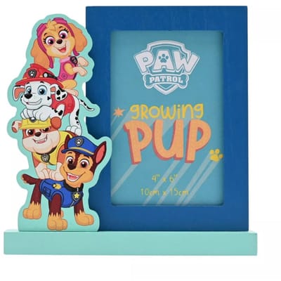 Paw Patrol fotolijst met 'Chase - Sky - Rubble - Marchall' - Hout - 10 x 15 cm