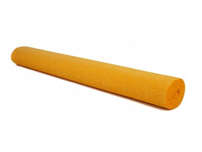 Papier crêpé italien plissé jaune foncé 180g Crêpe 576 jaune orangé
