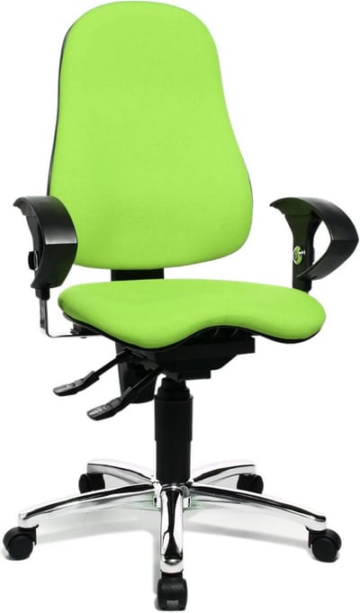 Bureaustoel - Werkstoel Ergonomisch - Comfortabel Werken - Geïntegreerde Lendensteun - 45 x 48 x 117 cm - Appelgroen