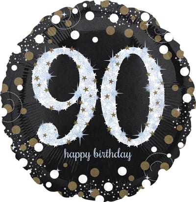Amscan - Folieballon 90 Jaar Sparkling Celebrations 43 cm