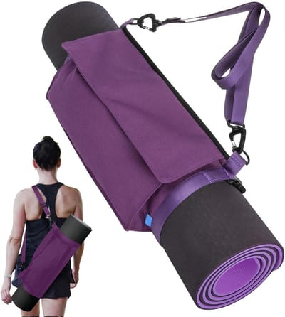 Yogamat Tas - Draagtas Yogamat - Sporten - Verstelbare Schouderband - 387 x 215 cm - Paars