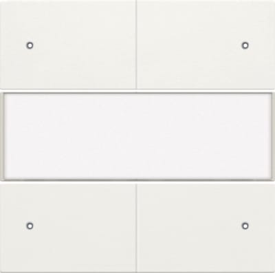 Niko 101-40350 Afwerkingsset voor 4-voudige potentiaalvrije drukknop 24 V met led en tekstveld, white