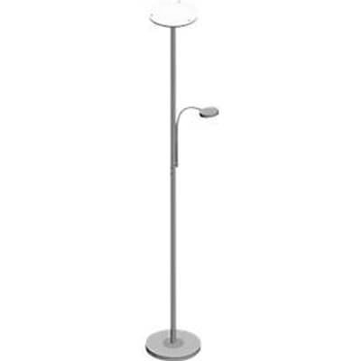 HANS staande lamp met indirecte led verlichting, met leesarm, dimbaar, 3000 Kelvin, warmwit