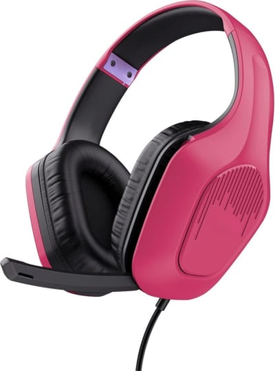 StayPowered Gaming Headset - Meeslepende Audio en Ultiem Comfort voor Lange Gamesessies - 50mm Drivers - Inklapbare Microfoon - Verstelbare Hoofdband - Zachte Over-Ear Kussens - 3.5mm Aansluiting - 2m Kabel - Roze - Levering Sneller dan Aangegeven!