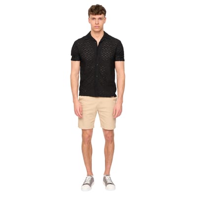 Duck and Cover Everett effen chino-short voor heren (Steen)