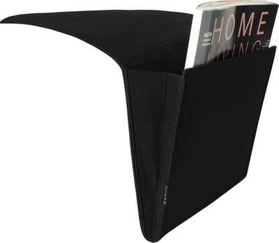 QUVIO Bed organizer - Opbergzak - Opbergvak - Opbergdoos - Opbergtas voor volwassenen - Opbergen van tijdschriften - Opbergbox - Organizer - Voor aan bed of bank - Vilten - 10 x 27 x 22 cm- Zwart