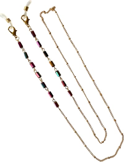 Eyezoo® - Brillenketting - Hematiet Look - Multicolor - Brilketting - Brillenkoord - Brilkoord