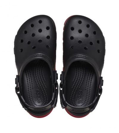 Crocs Duet Max II Clog Zwart/Rood Maat 32/33 US J1