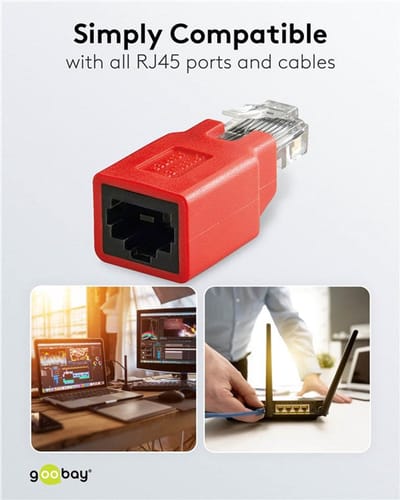 CAT 5e crossover koppelstuk afgeschermd, RJ45 plug naar jack - Kabelverbinder - Kabel Connector