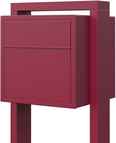 Staande brievenbus - Postbak - Post ontvangen - Gepoedercoat staal - 49x130x40 cm - Mat rood