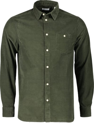 Knowledge Cotton Overhemd - Slim Fit - Groen - S