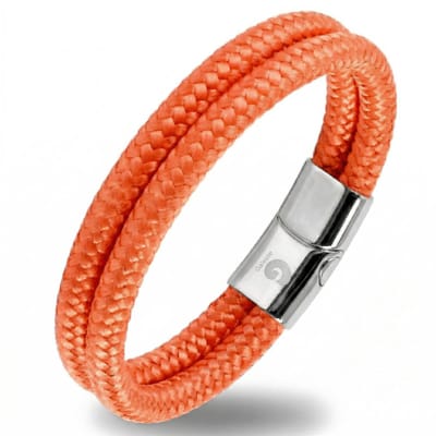 Armband meisje - touw oranje dames heren 17,5cm Galeara Design NOA