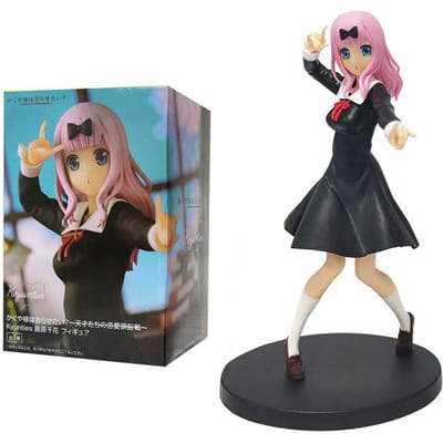 Figurine Anime 18cm Love is War Fujiwara Chika Shinomiya Kaguya Fille Kawaii Figurine d'Action Modèle de Collection Poupée Jouet Cadeau