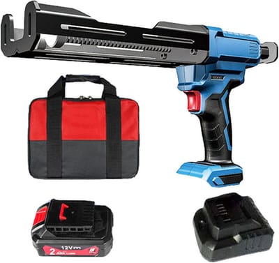 Draadloze Lijmpistool - Kitpistool Breeuwpistool - Nauwkeurig Afdichten - Dubbele Patroon Applicator - 400ml - Blauw Zwart