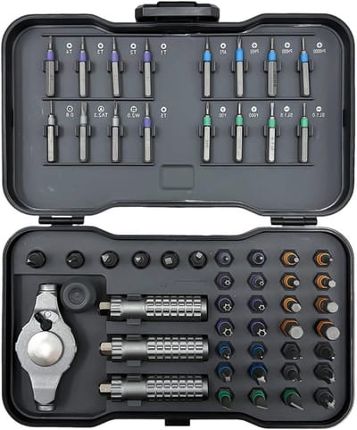 Schroevendraaierset - Precisie gereedschap - Huisreparatie - 55-in-1 set - Draagbare case - Grijs