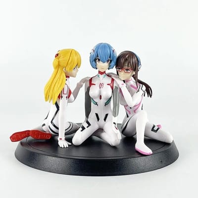 9CM Anime EVANGELION Figuur EVA Ayanami Rei Strijdpak Asuka Langley Soryu Model Speelgoed Gevechtspak Actiefiguur Collectie Cadeau No box gray
