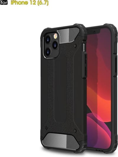 Hybrid Armor-Case Bescherm Cover geschikt voor iPhone 12 Pro Max