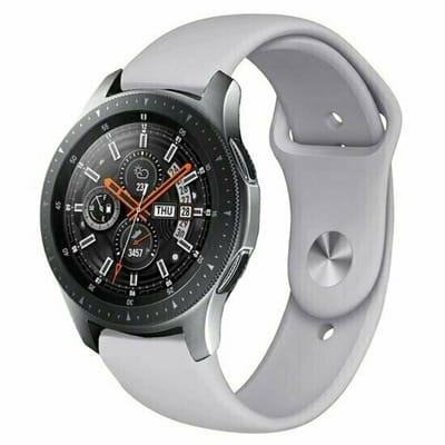 By Qubix - Rubberen sportband - Grijs - geschikt voor Huawei Watch 5 - 46mm